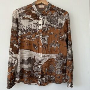 Sezane x inoui editions size 4 (EU 36) Pierro shirt ochre